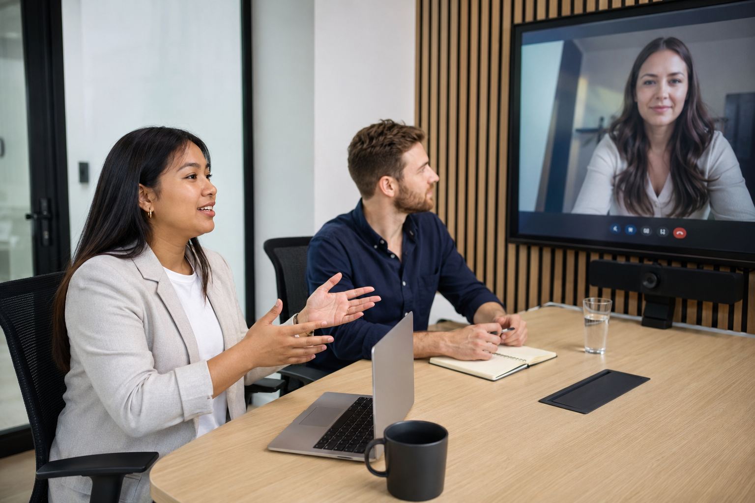 Applicant meeting an Australian client over a video call